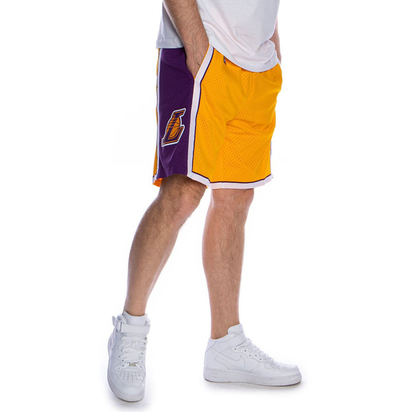 Szorty Mitchell & Ness Los Angeles Lakers żółte Swingman Shorts