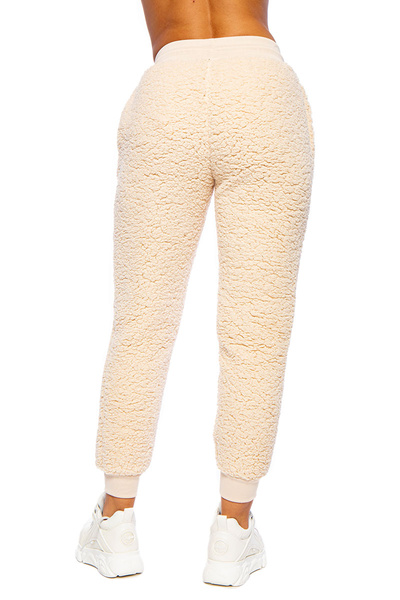 Damskie spodnie dresowe Fila Women Yule Sherpa Pants ecru