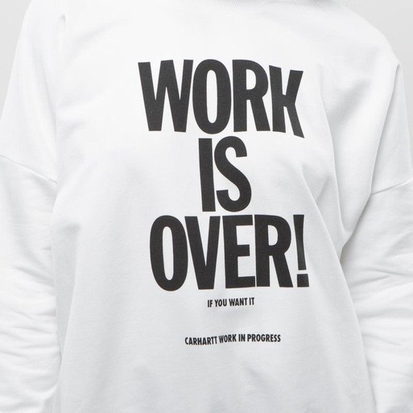 Bluza Carhartt WIP W' Ellery Work Is Over Sweat white / black WMNS