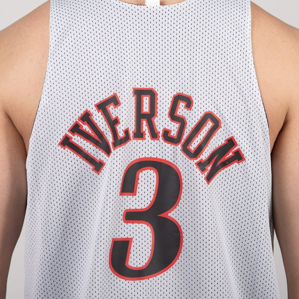 Koszulka Mitchell & Ness Philadelphia 76ers #3 Allen Iverson black / white NBA Reversible Mesh Tank
