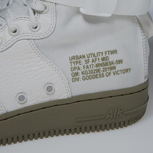 Sneakers buty Nike SF Air Force 1 Mid ivory / ivory - neutral olive 917753-101