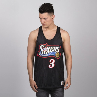 Koszulka Mitchell & Ness Philadelphia 76ers #3 Allen Iverson black / white NBA Reversible Mesh Tank