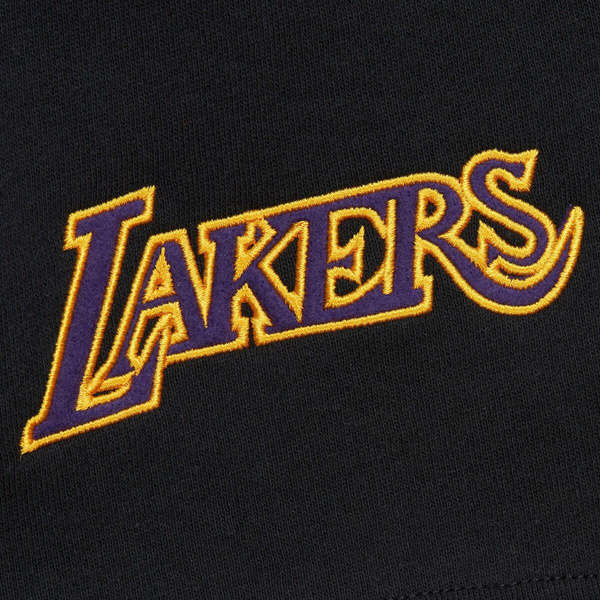 Szorty Mitchell & Ness Los Angeles Lakers Postgame Fleece Shorts Vintage Logo black