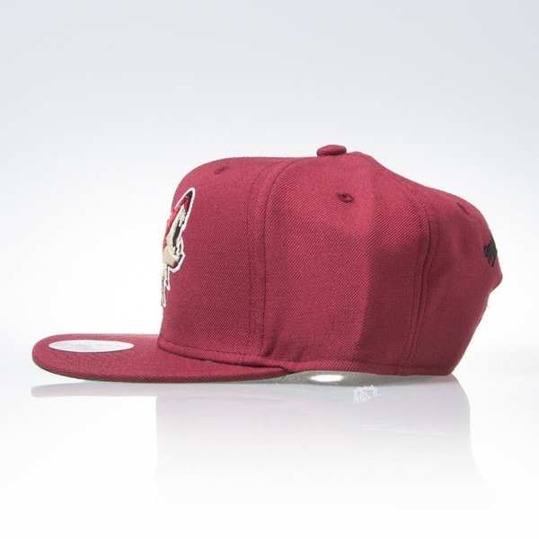 Mitchell & Ness czapka snapback Phoenix Coyotes burgundy WOOL SOLID NT80Z