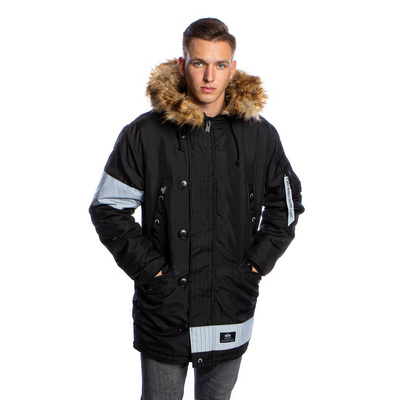 Kurtka zimowa Alpha Industries Reflective Stripes Jacket czarna