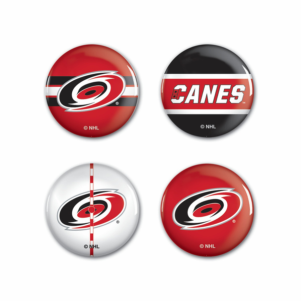 Odznaka WinCraft NHL Button 4 Pack Carolina Hurricanes