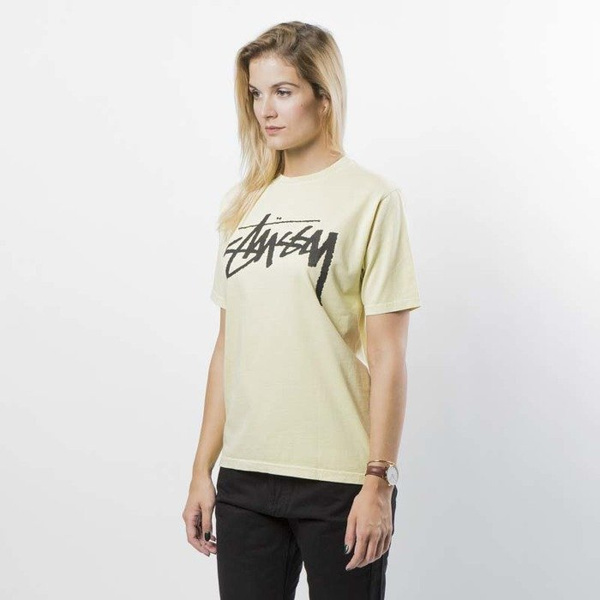 Koszulka damska Stussy Old Stock Pig. Dyed Tee WMNS yellow