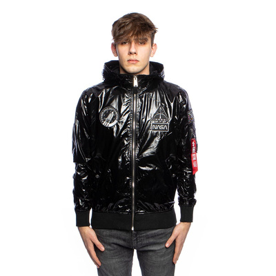 Alpha Industries Bomber MA-1 LW Hooded NASA Jacket black