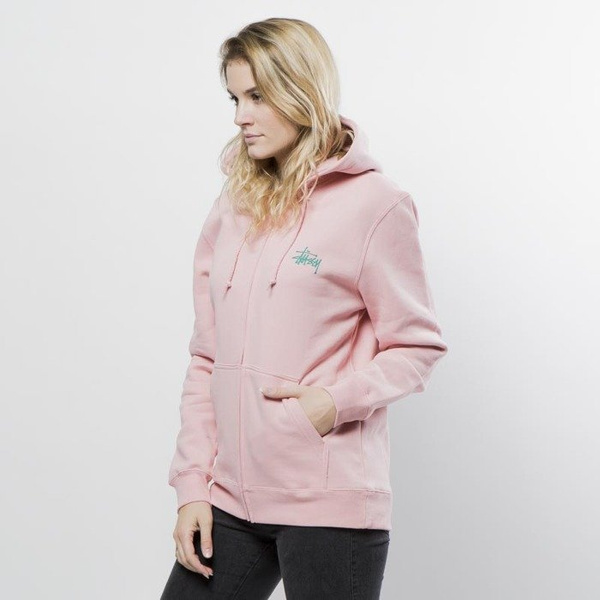 Bluza damska Stussy WMNS sweatshirt Basic Stussy Zip Hood dusty rose