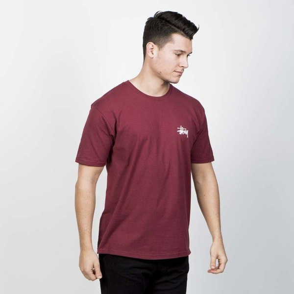 Stussy koszulka Basic Stussy Tee wine