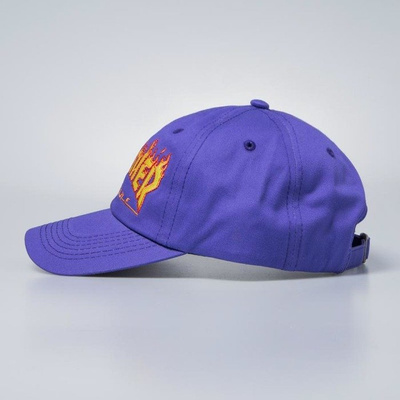 Thrasher Strapback Flame Old Timer Hat - purple