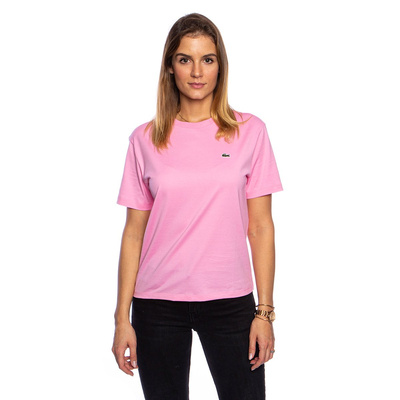 Lacoste Women's Crew Neck Premium Cotton T-shirt pink