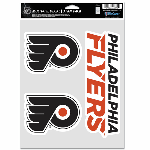 WinCraft NHL Multi Use 3 Fan Pack Decal Philadelphia Flyers