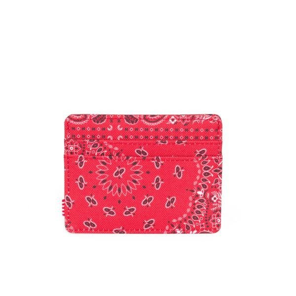 Herschel portfel Charlie Cardholder red bandana 10045-01249