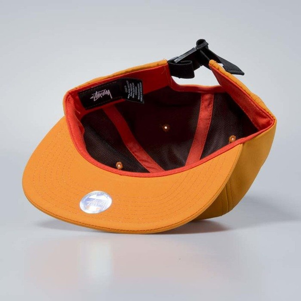 Czapka Stussy strapback cap Stock Rubber Patch orange