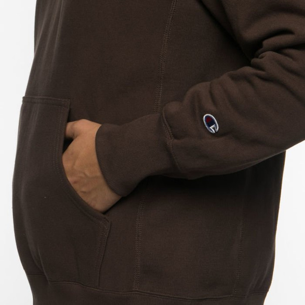 Bluza Champion Small Script Logo Reverse Weave Hoodie brown