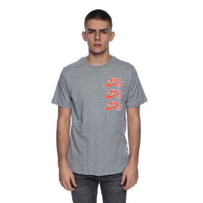 Koszulka Nike SB Tee SS Triple Stack szary melanż