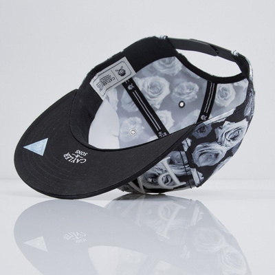 Cayler & Sons cap snapback Parigi white roses / black suede (CAY-SS15-40-01)
