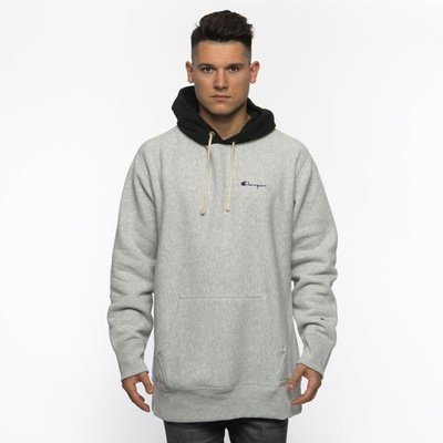 Champion Sweatshirt Reverse Weave Oversized Hoodie light grey heather/black