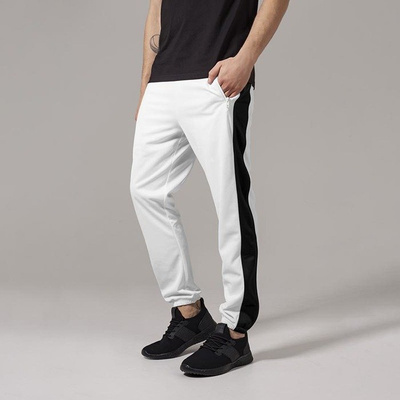 Spodnie dresowe Urban Classics Track Pants white / black