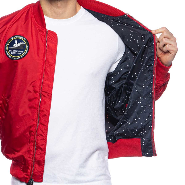 Kurtka Alpha Industries Bomber MA-1 TT Nasa Reversible II speed red
