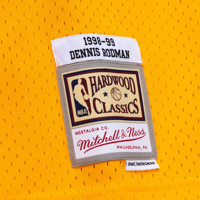Mitchell & Ness Los Angeles Lakers #73 Dennis Rodman Swingman Jersey yellow