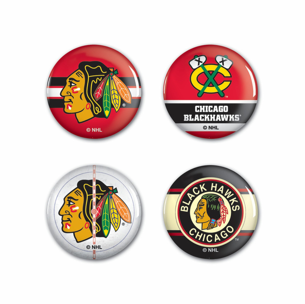 WinCraft NHL Button 4 Pack Chicago Blackhawks
