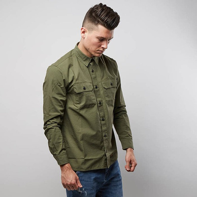 Carhartt WIP L/S Mision Shirt rover green rinsed