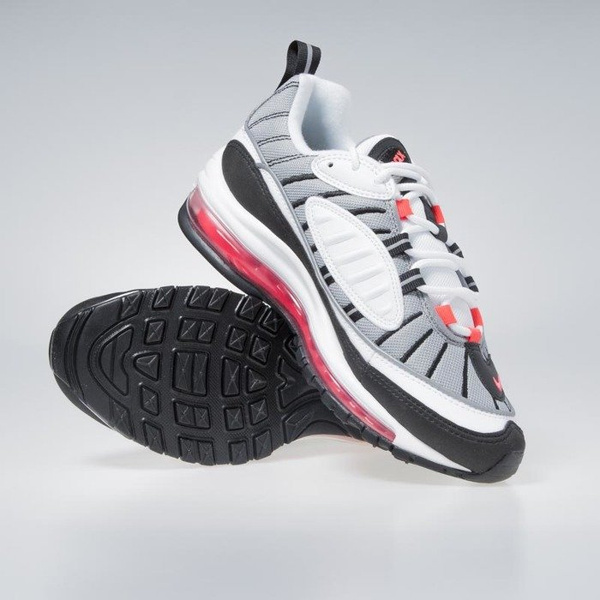 Sneakers buty damskie Nike Air Max 98 white/solar red-dust AH6799-104