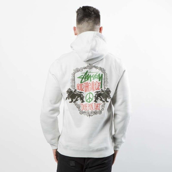Bluza Stussy Sweatshirt Lion Shield Hood stone