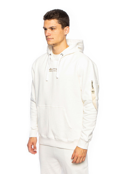 Bluza Alpha Industries Organics EMB Hoody biała