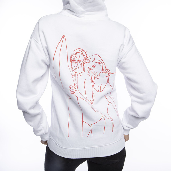 Bluza damska Two Girls One Hoodie White Slavic Surf biała