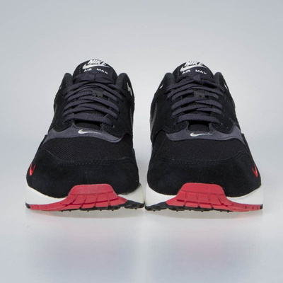 Sneakers buty Nike Air Max 1 Premium black/oil grey-university red (875844-007)