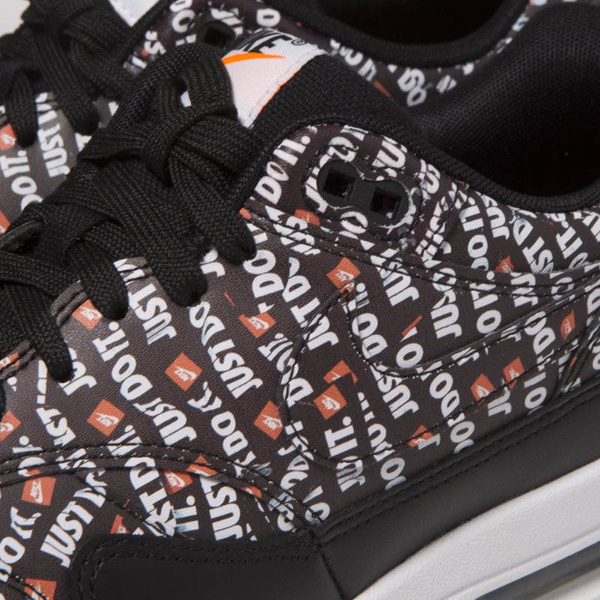 Sneakers buty Nike Air Max 1 Premium black/white-total orange (875844-009)