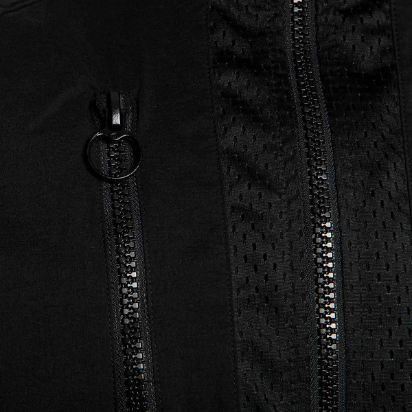 Kurtka Champion Reflective Logo Mesh Panel High Neck Zip-Up Top Jacket czarna