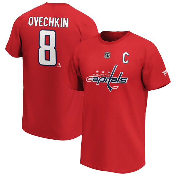 Fanatics NHL Name & Number Graphic T-shirt Washington Capitals #8 Ovechkin red