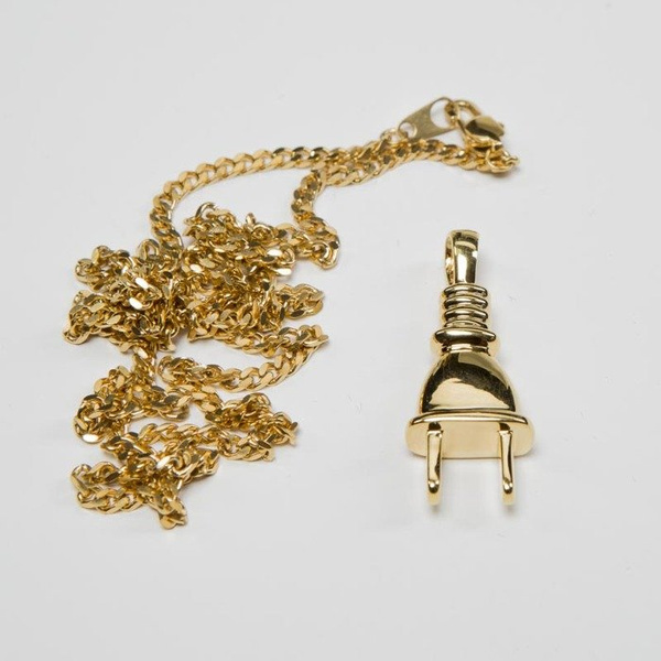 GLD Plug Pendant 24" Micro Cuban 18k Gold Plated