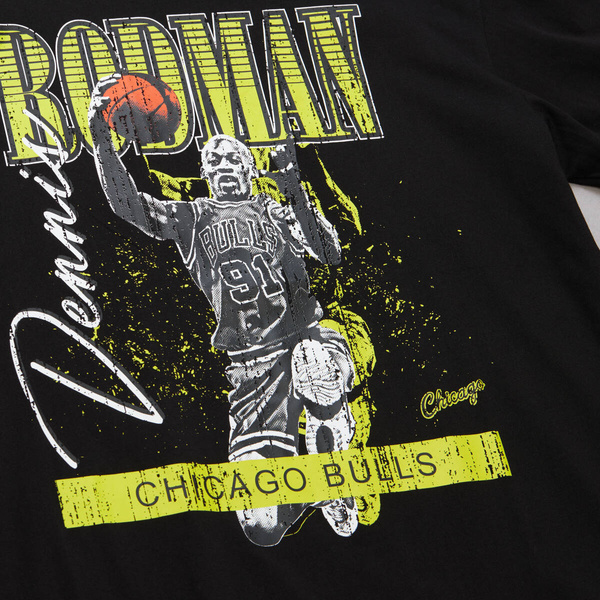 Koszulka Mitchell & Ness HW Neon Pop Player SS Tee Vintage Logo Dennis Rodman black
