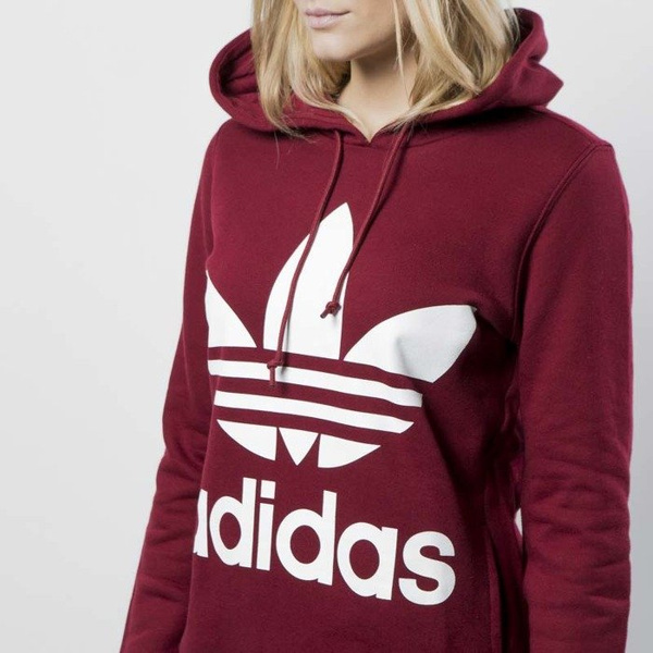 Bluza sweatshirt Adidas Originals Trefoil Hoodie collegiate burgundy CE2409