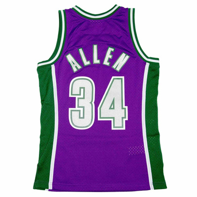 Mitchell & Ness Milwaukee Bucks #34 Ray Allen Swingman Jersey purple