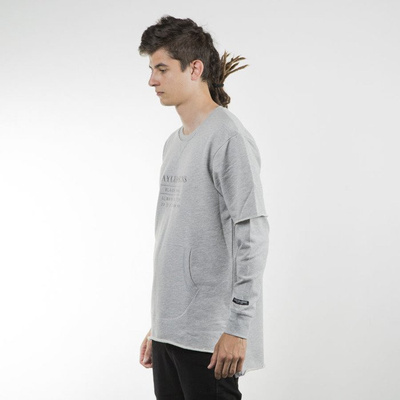 Cayler & Sons BLACK LABEL bluza Box Cut Off Layer Crewneck grey heather / grey BL-CAY-SU16-AP-03-01