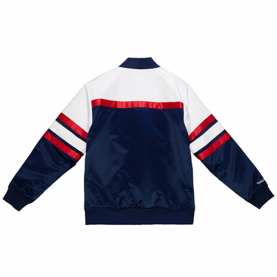 Mitchell & Ness New Jersey Nets Special Script Heavyweight Satin Jacket navy