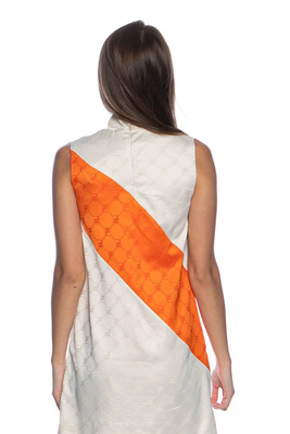 Fila Hanako Satin Dress eggnog-mandarin orange