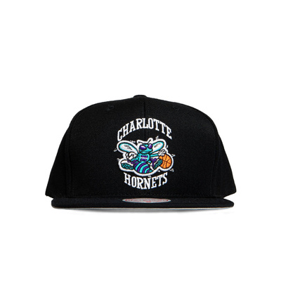 Czapka Mitchell & Ness Charlotte Hornets Snapback Cap czarna Wool Solid Snapback
