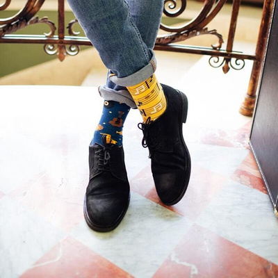 Many Mornings Socks Music Notes