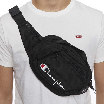 Champion Script Logo Zip Pockets Belt Bag black