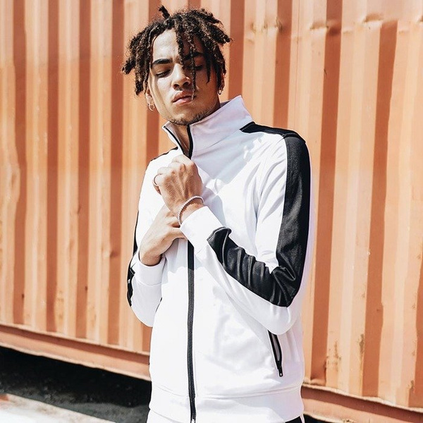 Urban Classics bluza Track Jacket white / black TB1599