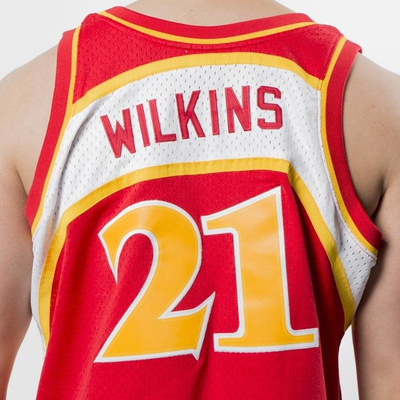 Koszulka Mitchell & Ness Atlanta Hawks #21 Dominique Wilkins red Swingman Jersey