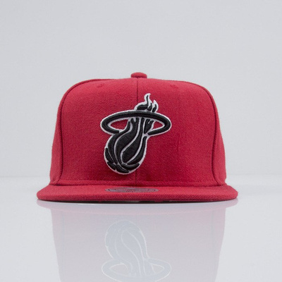Mitchell & Ness cap snapback Miami Heat red Logo Series VE39Z