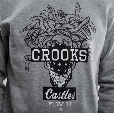 Crooks & Castles bluza crewneck Brigand heather grey